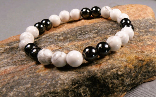 Howlite and Hematite